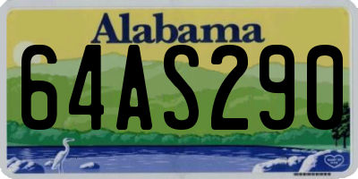 AL license plate 64AS290