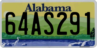 AL license plate 64AS291