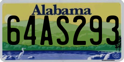 AL license plate 64AS293
