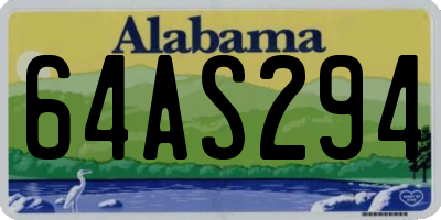 AL license plate 64AS294