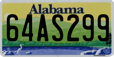 AL license plate 64AS299