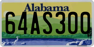 AL license plate 64AS300