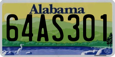 AL license plate 64AS301
