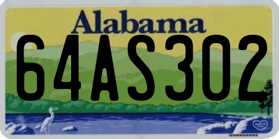 AL license plate 64AS302