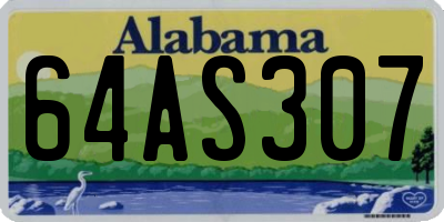 AL license plate 64AS307