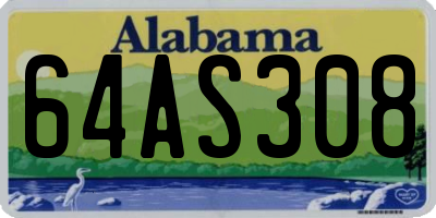 AL license plate 64AS308