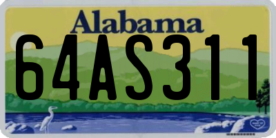 AL license plate 64AS311