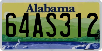 AL license plate 64AS312