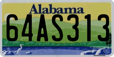 AL license plate 64AS313