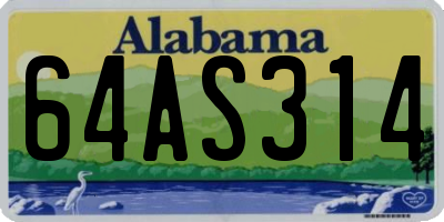 AL license plate 64AS314