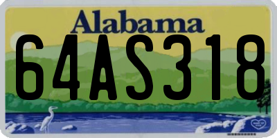 AL license plate 64AS318