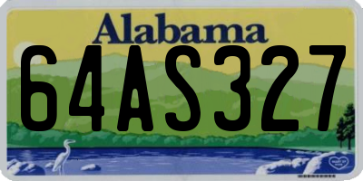AL license plate 64AS327