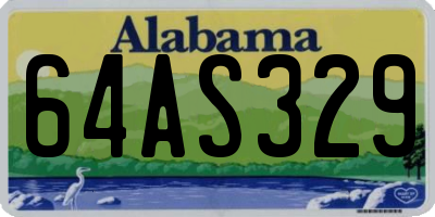 AL license plate 64AS329