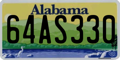 AL license plate 64AS330