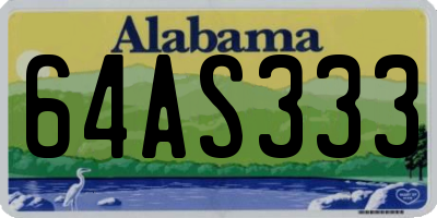 AL license plate 64AS333