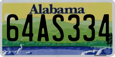 AL license plate 64AS334
