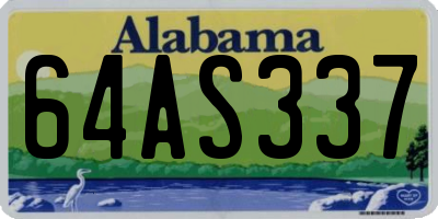 AL license plate 64AS337
