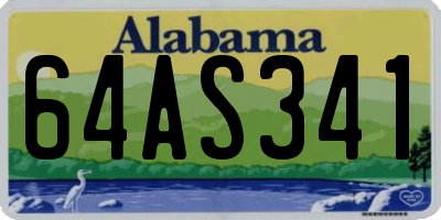 AL license plate 64AS341