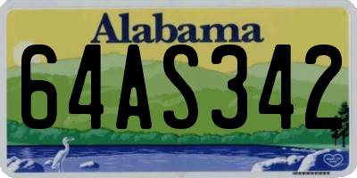 AL license plate 64AS342