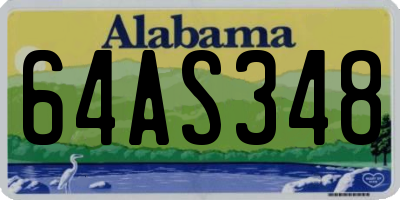 AL license plate 64AS348