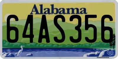 AL license plate 64AS356