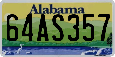 AL license plate 64AS357