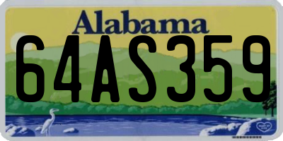 AL license plate 64AS359