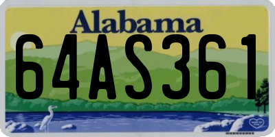 AL license plate 64AS361