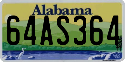AL license plate 64AS364