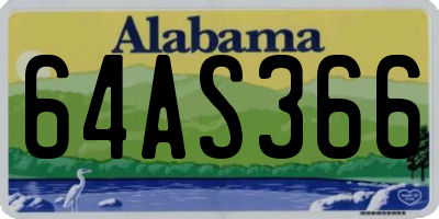 AL license plate 64AS366