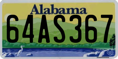 AL license plate 64AS367