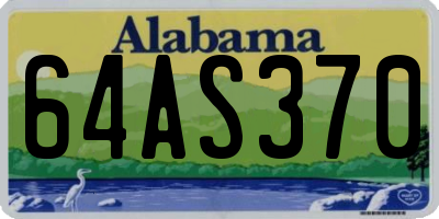 AL license plate 64AS370