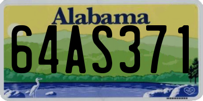 AL license plate 64AS371
