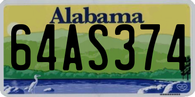 AL license plate 64AS374