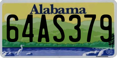 AL license plate 64AS379
