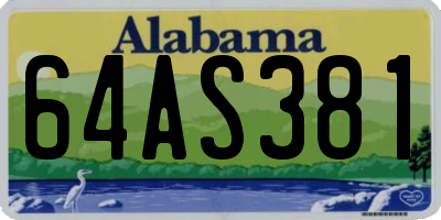 AL license plate 64AS381