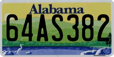 AL license plate 64AS382