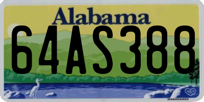AL license plate 64AS388