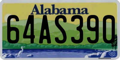 AL license plate 64AS390