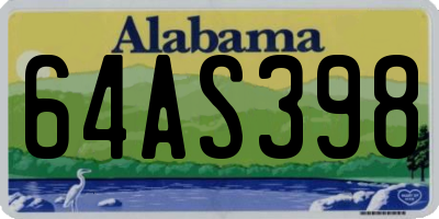 AL license plate 64AS398