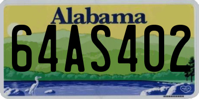 AL license plate 64AS402