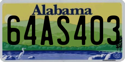 AL license plate 64AS403