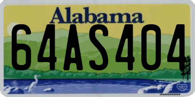 AL license plate 64AS404