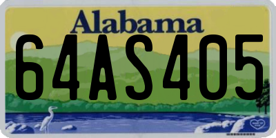 AL license plate 64AS405