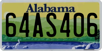 AL license plate 64AS406