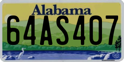 AL license plate 64AS407