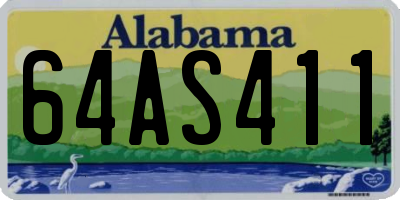 AL license plate 64AS411