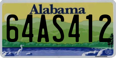 AL license plate 64AS412