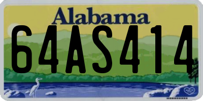 AL license plate 64AS414