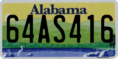 AL license plate 64AS416